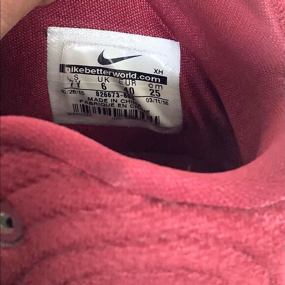 Size 7Y Nike Kyrie 2 826673-600 Maroon Knit Mid Suede Strap - Picture 7 of 9